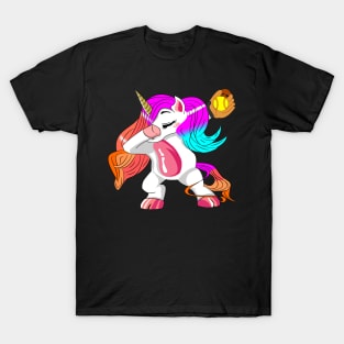 Dabbing Unicorn Baseball T-Shirt